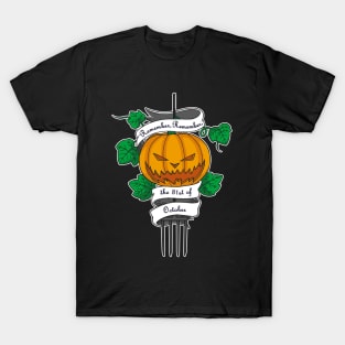 Spooky Halloween Pumpkin Tattoo Inspired Slogan T-Shirt